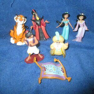 Disney Aladdin Jasmine Jafar Tiger PVC Lot Of 7